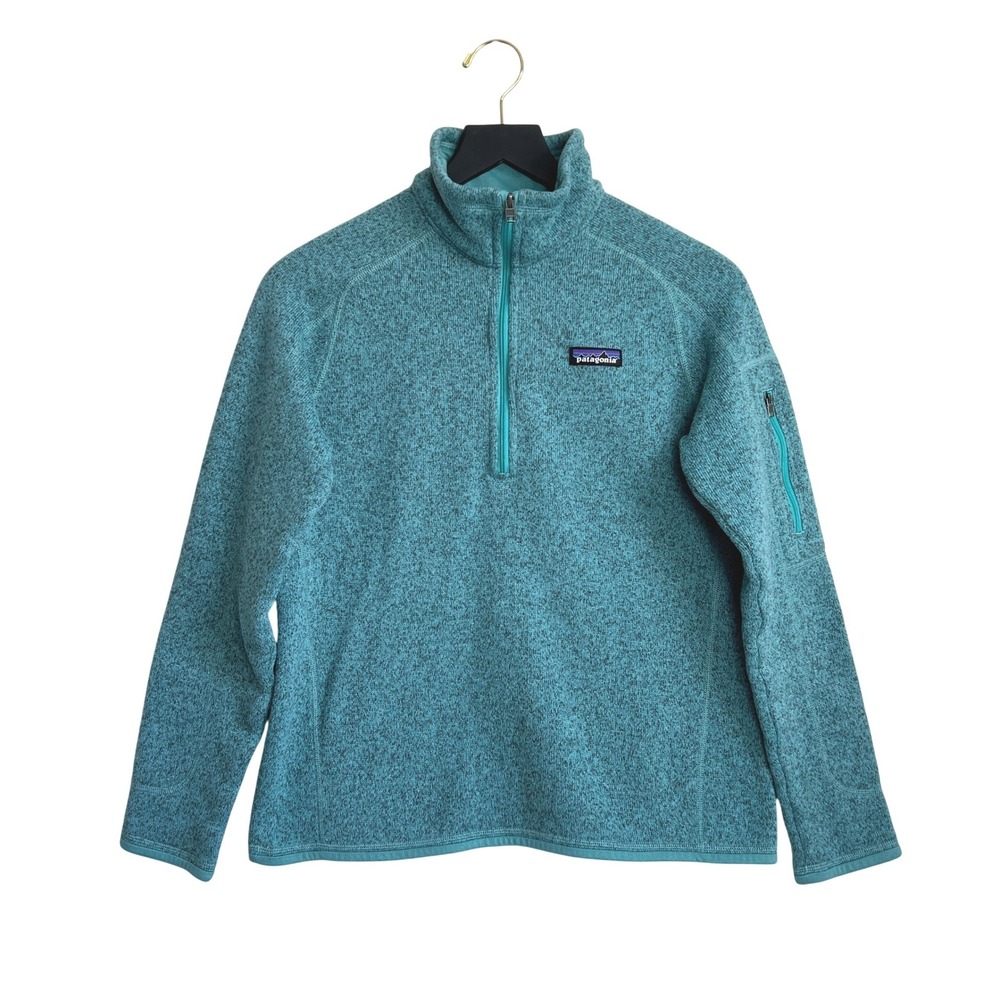 Patagonia Women's Better Sweater Quarter Zip Up Long Sleeve Sweater Jacket Blue - Picture 1 of 7